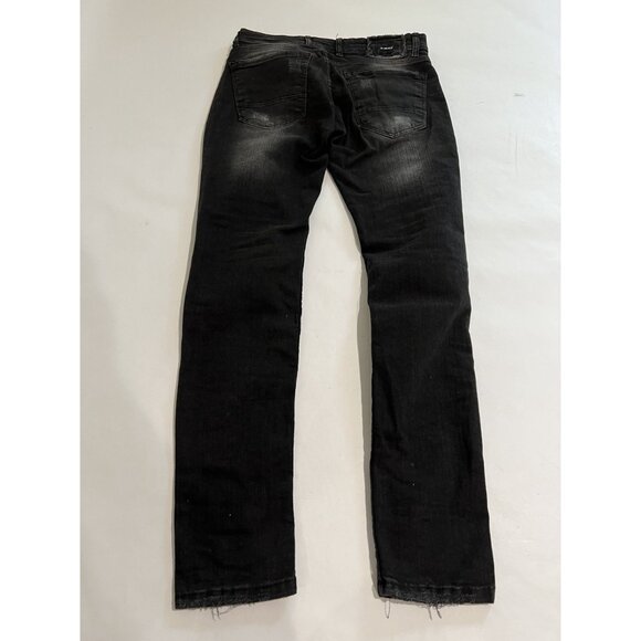 X Way Distressed Skinny Jeans in Black - Picture 2 of 5